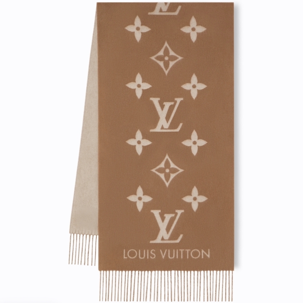 NWT! NEW! AUTHENTICATED LOUIS VUITTON M76067 Reykjavik Scarf SHAWL 100% CASHMERE - Picture 6 of 16